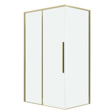 Душевое ограждение Grossman Galaxy 120.K33.01.1010.32.00 100х100, Золото, Раздвижные, Стекло прозрачное, Квадратная, Золото сатин, Закаленное стекло