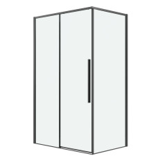 Душевое ограждение Grossman Galaxy 120.K33.01.1170.42.00 110х70, Графит сатин, Раздвижные, Стекло прозрачное, Прямоугольная, Закаленное стекло