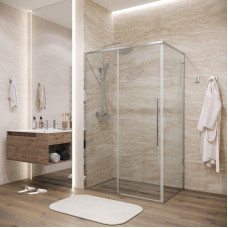 Душевое ограждение Grossman Galaxy 120.K33.01.1480.10.00 140х80, Хром, Раздвижные, Стекло прозрачное, Прямоугольная, Закаленное стекло