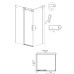 Душевое ограждение Grossman Classic 120.K33.04.1010.10.00 100х100, Хром, Раздвижные, Стекло прозрачное, Квадратная, Закаленное стекло