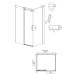 Душевое ограждение Grossman Classic 120.K33.04.1010.21.00 100х100, Черный матовый, Раздвижные, Стекло прозрачное, Квадратная, Закаленное стекло
