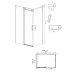 Душевое ограждение Grossman Classic 120.K33.04.1070.21.00 100х70, Хром, Раздвижные, Стекло прозрачное, Прямоугольная, Закаленное стекло