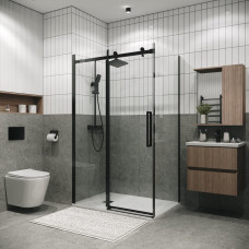 Душевое ограждение Grossman Classic 120.K33.04.1380.21.00 130х80, Хром, Раздвижные, Стекло прозрачное, Прямоугольная, Закаленное стекло
