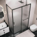 Душевое ограждение Grossman Style 120.K33.05.1070.21.02 100х70, Черный матовый, Раздвижные, Стекло шиншилла, Прямоугольная, Закаленное стекло