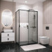 Душевое ограждение Grossman Style 120.K33.05.1080.21.00 100х80, Черный матовый, Раздвижные, Стекло прозрачное, Прямоугольная, Закаленное стекло