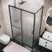 Душевое ограждение Grossman Style 120.K33.05.1110.21.02 110х100, Черный матовый, Раздвижные, Стекло шиншилла, Прямоугольная, Закаленное стекло
