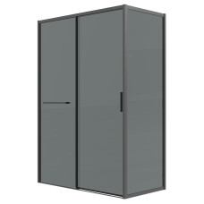 Душевое ограждение Grossman Style 120.K33.05.1170.21.10 110х70, Черный матовый, Раздвижные, Стекло тонированное, Прямоугольная, Закаленное стекло