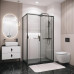 Душевое ограждение Grossman Style 120.K33.05.1180.21.00 110х80, Черный матовый, Раздвижные, Стекло прозрачное, Прямоугольная, Закаленное стекло