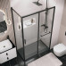 Душевое ограждение Grossman Style 120.K33.05.1180.21.00 110х80, Черный матовый, Раздвижные, Стекло прозрачное, Прямоугольная, Закаленное стекло