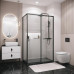 Душевое ограждение Grossman Style 120.K33.05.1180.21.00 110х80, Черный матовый, Раздвижные, Стекло прозрачное, Прямоугольная, Закаленное стекло