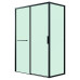Душевое ограждение Grossman Style 120.K33.05.1210.21.00 120х100, Черный матовый, Раздвижные, Стекло прозрачное, Прямоугольная, Закаленное стекло