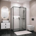 Душевое ограждение Grossman Style 120.K33.05.1210.21.00 120х100, Черный матовый, Раздвижные, Стекло прозрачное, Прямоугольная, Закаленное стекло