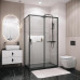 Душевое ограждение Grossman Style 120.K33.05.1210.21.00 120х100, Черный матовый, Раздвижные, Стекло прозрачное, Прямоугольная, Закаленное стекло