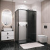 Душевое ограждение Grossman Style 120.K33.05.1280.21.10 120х80, Черный матовый, Раздвижные, Стекло тонированное, Прямоугольная, Закаленное стекло