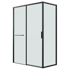 Душевое ограждение Grossman Style 120.K33.05.1380.21.00 130х80, Черный матовый, Раздвижные, Стекло прозрачное, Прямоугольная, Закаленное стекло