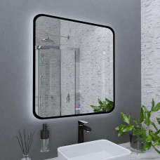 Зеркало Grossman ELEGANS-норма BLACK 1780802 80х80, Подвесной, Черный
