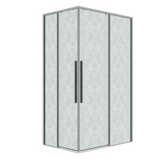 Душевое ограждение Grossman Galaxy 300.K33.01.12R80L.10.02 120х80, Хром, Раздвижные, Стекло шиншилла, Прямоугольная, Закаленное стекло