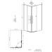 Душевое ограждение Grossman Galaxy 300.K33.01.12R80L.21.02 120х80, Черный матовый, Раздвижные, Стекло шиншилла, Прямоугольная, Закаленное стекло