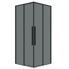 Душевое ограждение Grossman Galaxy 300.K33.01.7070.21.10 70х70, Черный матовый, Раздвижные, Стекло тонированное, Квадратная, Закаленное стекло