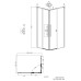 Душевое ограждение Grossman Galaxy 300.K33.01.80R11L.10.02 80х110, Хром, Раздвижные, Стекло шиншилла, Прямоугольная, Закаленное стекло