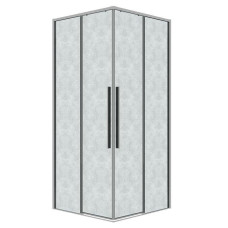 Душевое ограждение Grossman Galaxy 300.K33.01.9090.10.02 90х90, Хром, Раздвижные, Стекло шиншилла, Квадратная, Закаленное стекло
