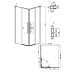 Душевое ограждение Grossman Galaxy 300.K33.01.90R11L.10.02 90х110, Хром, Раздвижные, Стекло шиншилла, Прямоугольная, Закаленное стекло