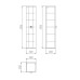 Пенал Grossman Norma 303012 30 см, Подвесной, Белый, МДФ