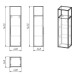 Пенал Grossman Лофт 304001 40 см, Подвесной, Черный, Лдсп Пенал Grossman Лофт 304001 40 см, Подвесной, Черный, Лдсп