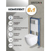 Комплект унитаза с инсталляцией Grossman Galaxy 97.4411SQ.01.110, Встроенный, Безободковый, Хром матовый, Фаянс Комплект унитаза с инсталляцией Grossman Galaxy 97.4411SQ.01.110, Встроенный, Безободковый, Хром матовый, Фаянс