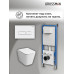 Комплект унитаза с инсталляцией Grossman Pragma 97.4441S.03.000, Встроенный, Безободковый, Белый, Сантехнический фарфор Комплект унитаза с инсталляцией Grossman Pragma 97.4441S.03.000, Встроенный, Безободковый, Белый, Сантехнический фарфор