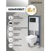 Комплект унитаза с инсталляцией Grossman Galaxy 97.4447S.01.210, Встроенный, Безободковый, Черный матовый, Фаянс