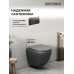 Комплект унитаза с инсталляцией Grossman Galaxy 97.4455GMS.01.210, Встроенный, Безободковый, Черный матовый, Сантехнический фарфор