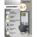 Комплект унитаза с инсталляцией Grossman Galaxy 97.4455GMS.01.300, Встроенный, Безободковый, Золото, Сантехнический фарфор