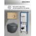 Комплект унитаза с инсталляцией Grossman Galaxy 97.4455GMS.01.310, Встроенный, Безободковый, Золото матовое, Сантехнический фарфор Комплект унитаза с инсталляцией Grossman Galaxy 97.4455GMS.01.310, Встроенный, Безободковый, Золото матовое, Сантехнический фарфор
