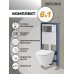 Комплект унитаза с инсталляцией Grossman 97.4477S.05.42M, Встроенный, Безободковый, Серый, Фаянс Комплект унитаза с инсталляцией Grossman 97.4477S.05.42M, Встроенный, Безободковый, Серый, Фаянс