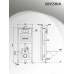 Комплект унитаза с инсталляцией Grossman Pragma 97.4477SQ.03.310, Встроенный, Безободковый, Золото матовое, Фаянс