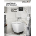 Комплект унитаза с инсталляцией Grossman Cosmo 97.4479SQ.02.210, Встроенный, Безободковый, Черный матовый, Фаянс