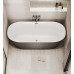 Ванна Grossman Forta GR-27021MB 170х75, Овальная, Черный матовый, Акрил, Черный матовый/белый