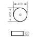 Раковина Grossman Color GR-3013GM 40х40, К тумбе к столешнице, Круглая, Серый матовый, Фаянс Раковина Grossman Color GR-3013GM 40х40, К тумбе к столешнице, Круглая, Серый матовый, Фаянс