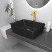 Раковина Grossman Color GR-3016BM 48х37, Накладная, Прямоугольная, Черный матовый, Фаянс Раковина Grossman Color GR-3016BM 48х37, Накладная, Прямоугольная, Черный матовый, Фаянс
