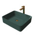 Раковина Grossman Color GR-3016OLM 48х37, Накладная, Прямоугольная, Светло-зеленый матовый, Фаянс
