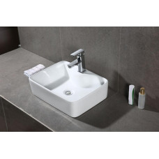 Раковина Grossman GR-3017 48х37, К тумбе к столешнице, Прямоугольная, Белый, Фаянс