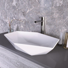 Раковина Grossman GR-3030 60х41,5, К тумбе к столешнице, Нестандартная, Белый, Фаянс