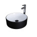 Раковина Grossman Color GR-4040BW 36х36, К тумбе к столешнице, Прямоугольная, Белый, Черно-белый, Фаянс Раковина Grossman Color GR-4040BW 36х36, К тумбе к столешнице, Прямоугольная, Белый, Черно-белый, Фаянс