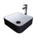 Раковина Grossman Color GR-4042BW 38,5х38,5, К тумбе к столешнице, Квадратная, Белый, Черно-белый, Фаянс Раковина Grossman Color GR-4042BW 38,5х38,5, К тумбе к столешнице, Квадратная, Белый, Черно-белый, Фаянс