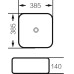Раковина Grossman Color GR-4042BW 38,5х38,5, К тумбе к столешнице, Квадратная, Белый, Черно-белый, Фаянс Раковина Grossman Color GR-4042BW 38,5х38,5, К тумбе к столешнице, Квадратная, Белый, Черно-белый, Фаянс