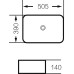 Раковина Grossman Color GR-4043BW 50,5х39, К тумбе к столешнице, Прямоугольная, Белый, Черно-белый, Фаянс Раковина Grossman Color GR-4043BW 50,5х39, К тумбе к столешнице, Прямоугольная, Белый, Черно-белый, Фаянс