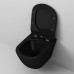 Унитаз Grossman Color GR-4411blackS 56х36, Подвесной, Безободковый, Овальная, Черный глянцевый, Фаянс Унитаз Grossman Color GR-4411blackS 56х36, Подвесной, Безободковый, Овальная, Черный глянцевый, Фаянс