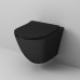 Унитаз Grossman Color GR-4411blackS 56х36, Подвесной, Безободковый, Овальная, Черный глянцевый, Фаянс Унитаз Grossman Color GR-4411blackS 56х36, Подвесной, Безободковый, Овальная, Черный глянцевый, Фаянс
