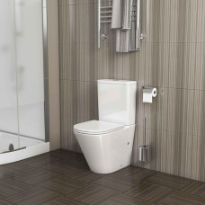 Унитаз Grossman Торнадо GR-4450SQ 60,5х38, Напольный, Безободковый, Овальная, Белый глянцевый, Дюропласт